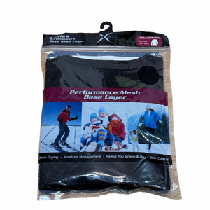 XTEK S Black Performance Mesh Base Layer Long Sleeve Thermal NWT